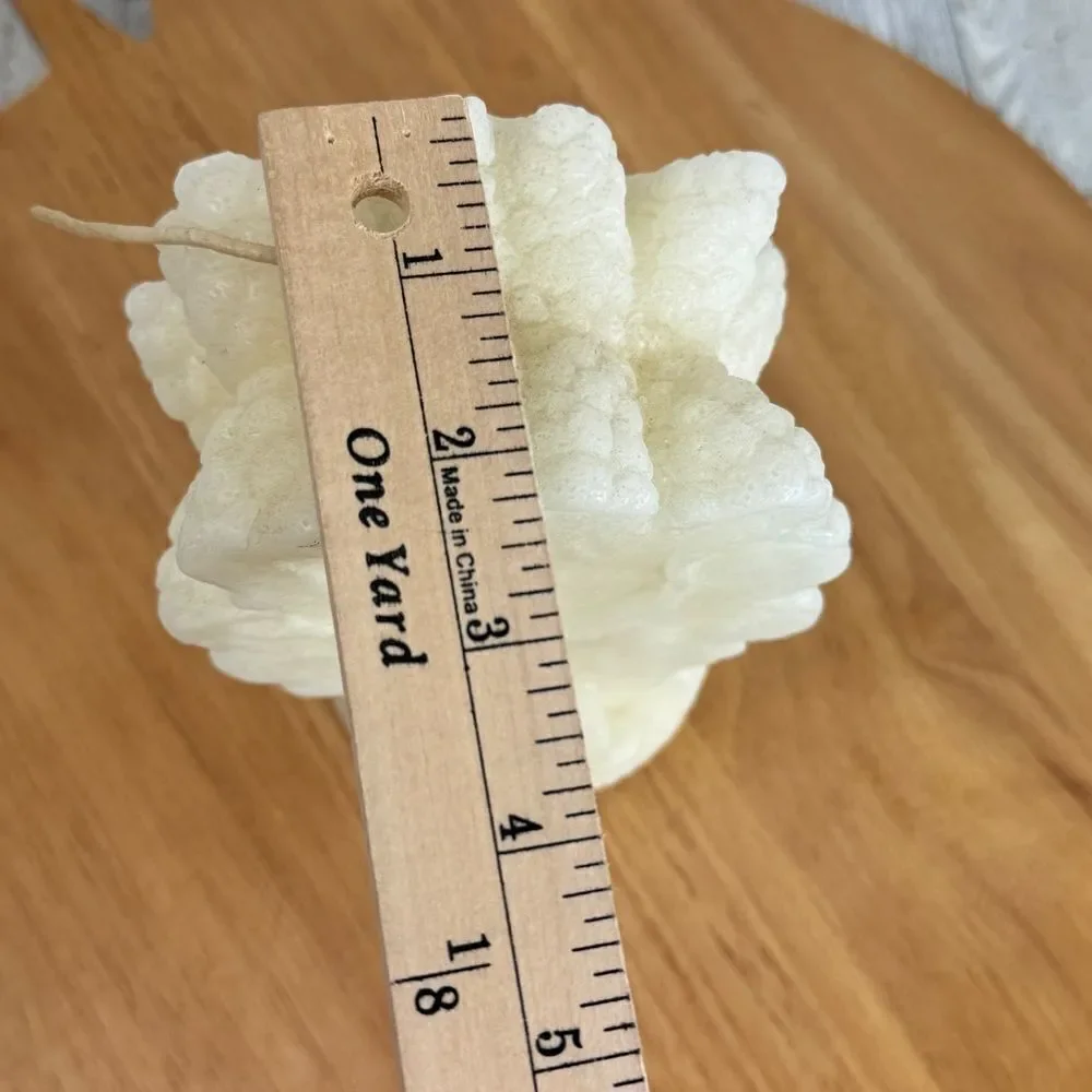 3D‎ Ocean Coral Wax Candle Ivory Cream